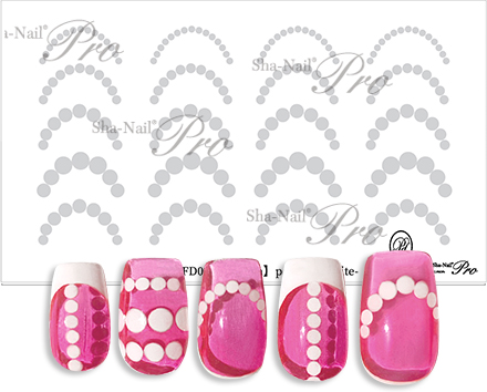 取扱終了 Sha-Nail Plus CHIHO-PFD02 Frenchpd dots -White-