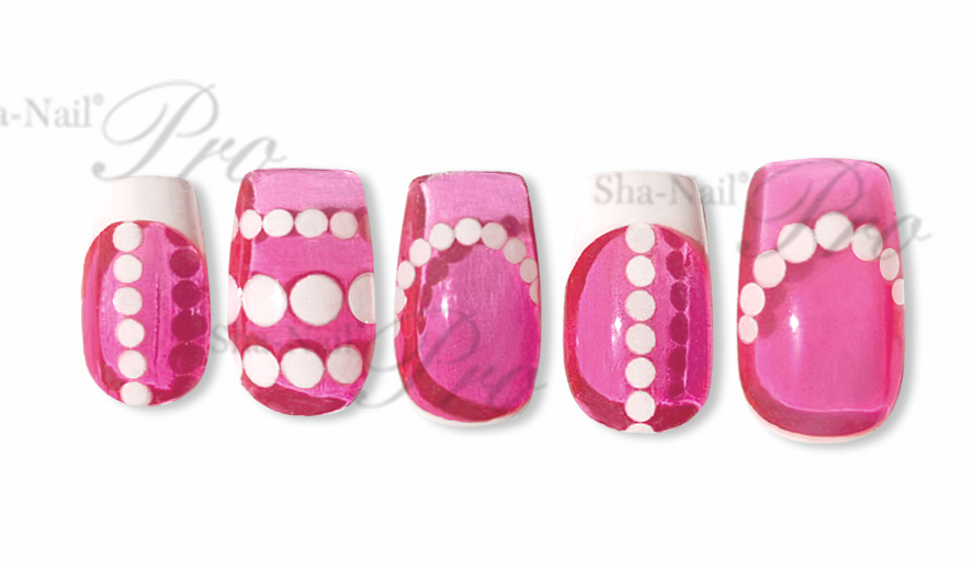 取扱終了 Sha-Nail Plus CHIHO-PFD02 Frenchpd dots -White-