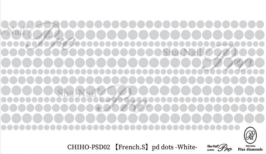 取扱終了 Sha-Nail Plus CHIHO-PSD02 French.S pd dots -White-