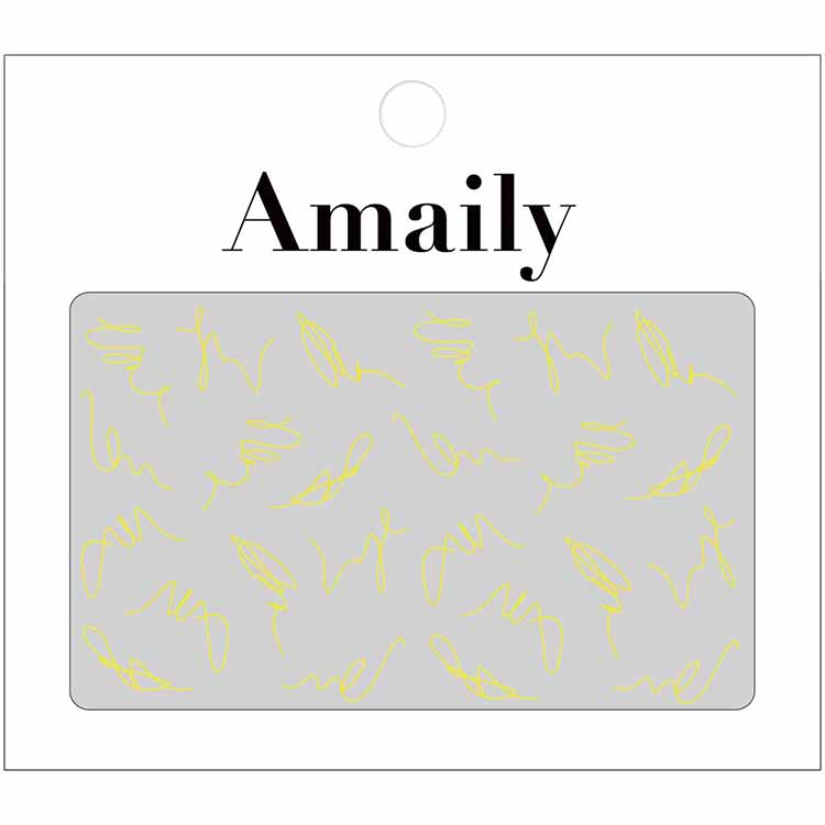 Amaily ネイルシール No.8-23 くねくねライン (G)