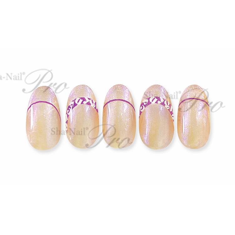 取扱終了 Sha-Nail French FR-ACLP Alphabet Color Line Purple/フレンチ アルファベットカラーライン パープル