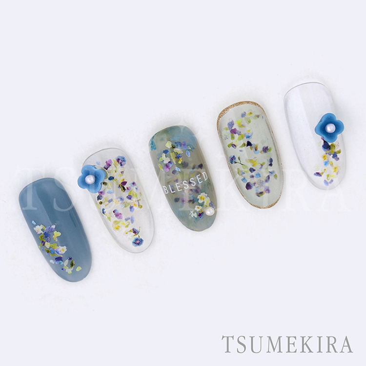 取扱終了 TSUMEKIRA TSUKI プロデュース Petal blue NN-TSU-004