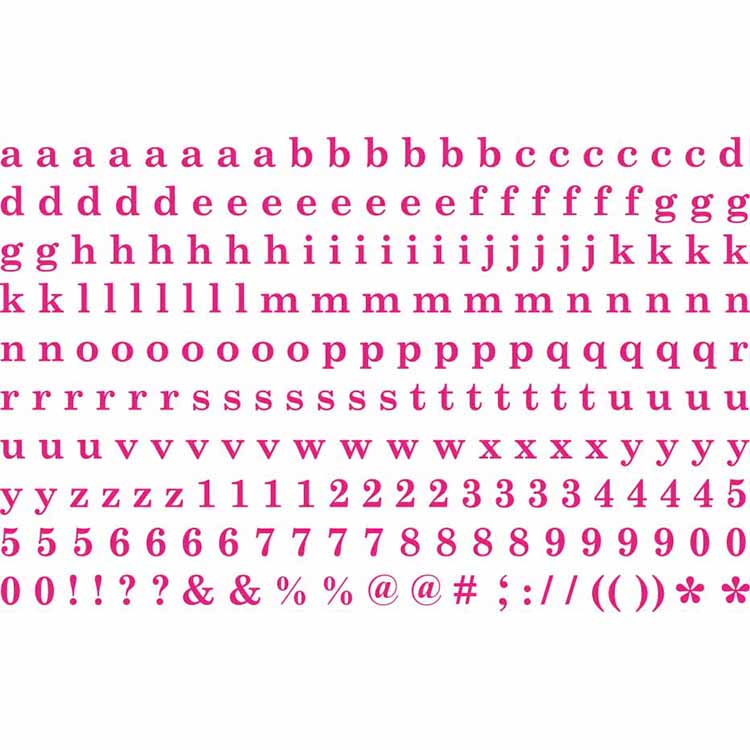 Amaily ネイルシール No.4-14 アルファベット小(蛍ピンク)