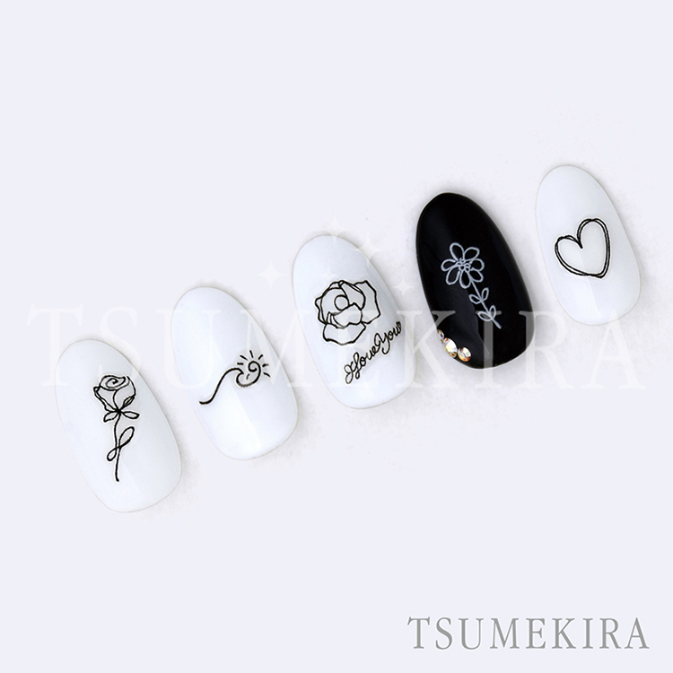 取扱終了 TSUMEKIRA NN-HDK-012 HIDEKAZU プロデュース ワンポイントタトゥー