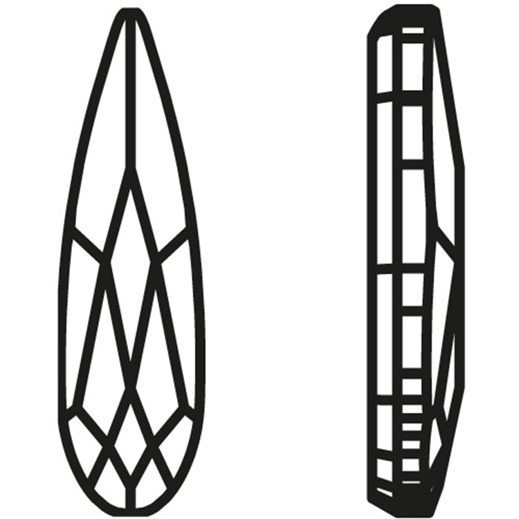 AURORA A2304 レインドロップ 6×1.7mm クリスタル 12粒