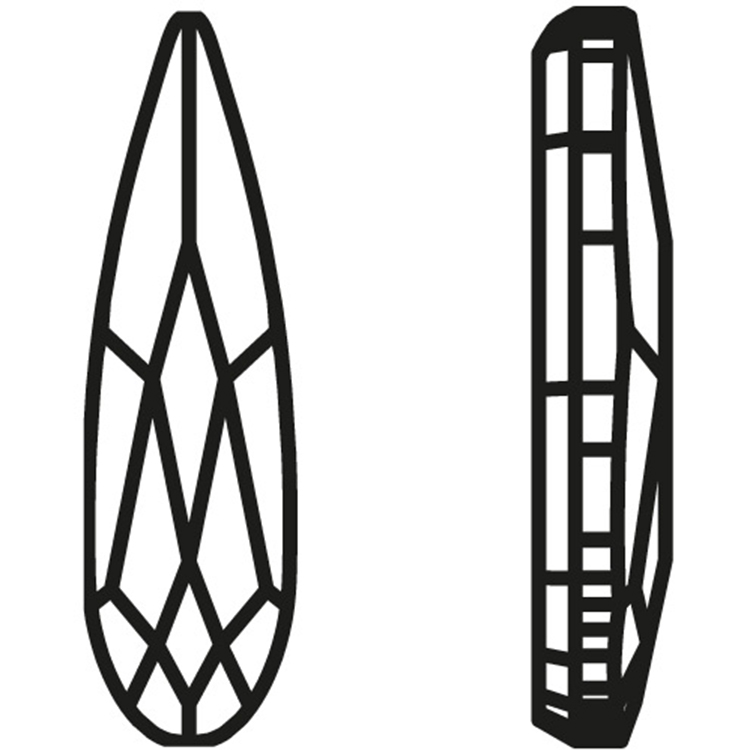 AURORA A2304 レインドロップ 6×1.7mm クリスタルAB(オーロラ) 12粒