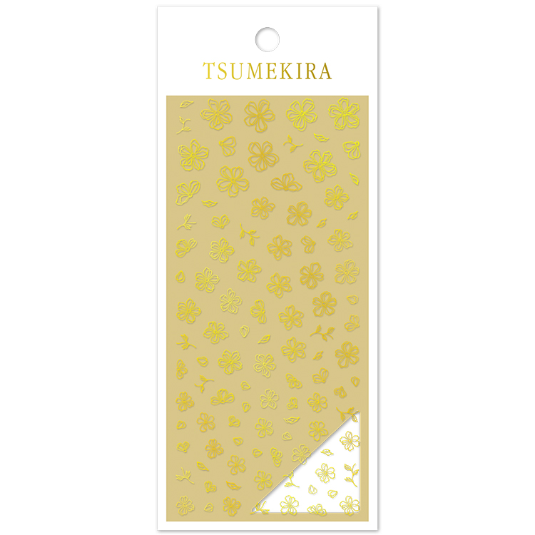 取扱終了 TSUMEKIRA SG-LNF-001 ラインフラワー ゴールド