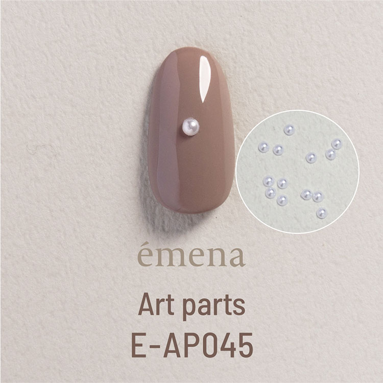 emena アートパーツ 半球パール ホワイト2mm(100個)
