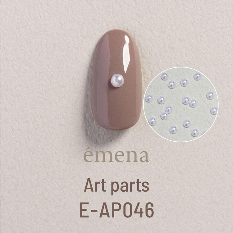 emena アートパーツ 半球パール ホワイト2.5mm(100個)