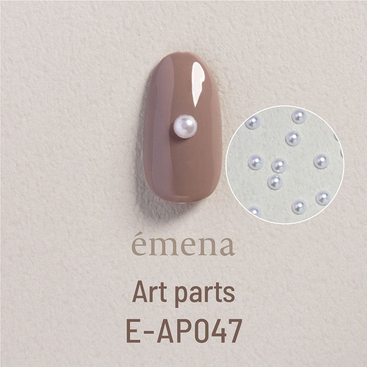 emena アートパーツ 半球パール ホワイト3mm(100個)