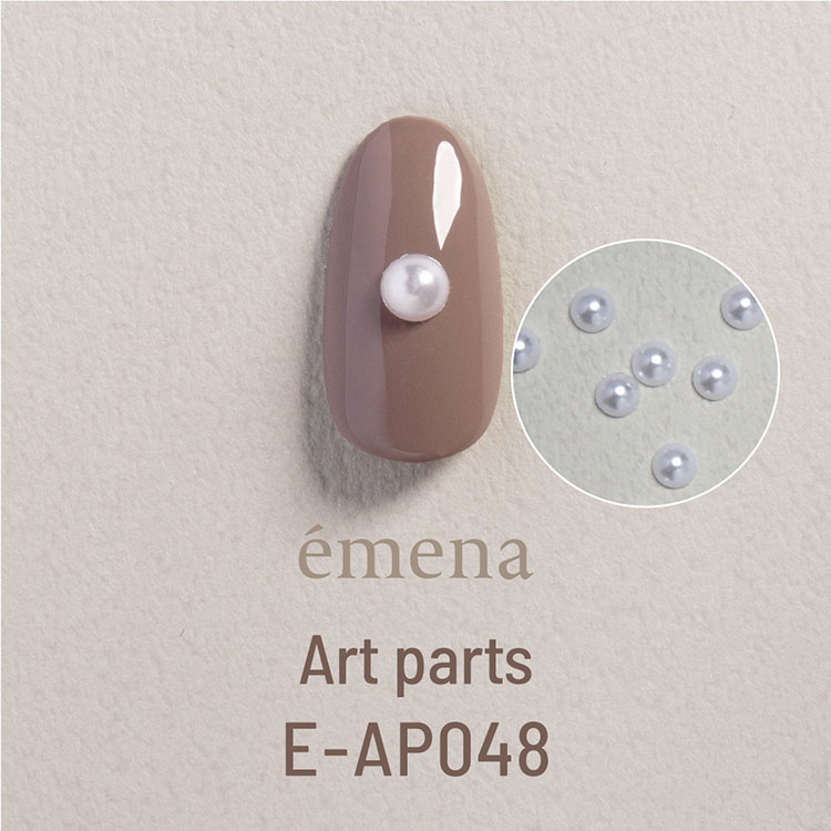 emena アートパーツ 半球パール ホワイト4mm(100個)