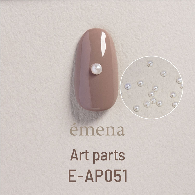 emena アートパーツ 半球パール クリーム2.5mm(100個)