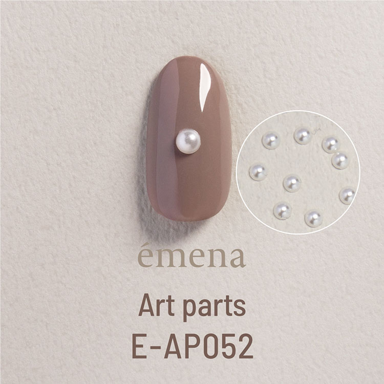 emena アートパーツ 半球パール クリーム3mm(100個)