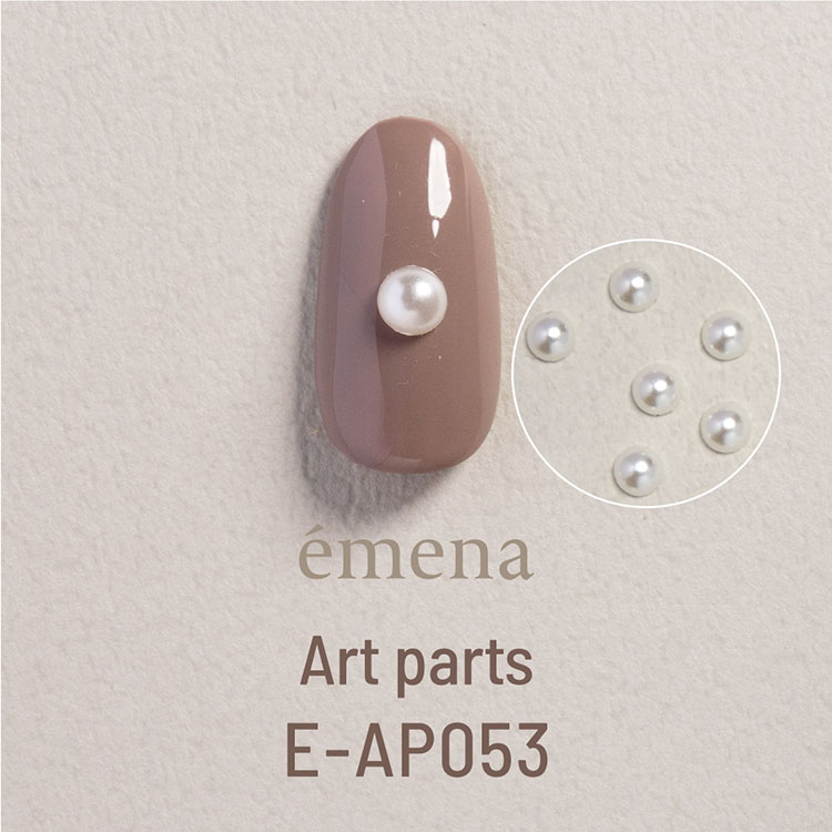 emena アートパーツ 半球パール クリーム4mm(100個)