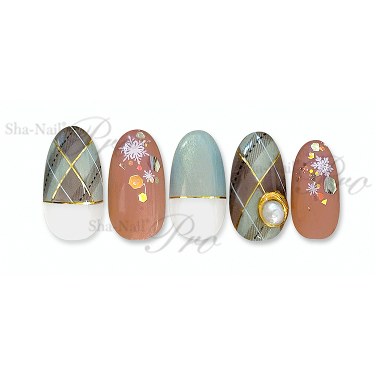 取扱終了 Sha-Nail ProSACHI-002SachikoArgylePattern-DustyBrown-サチコアーガイルパターンダスティブラウン