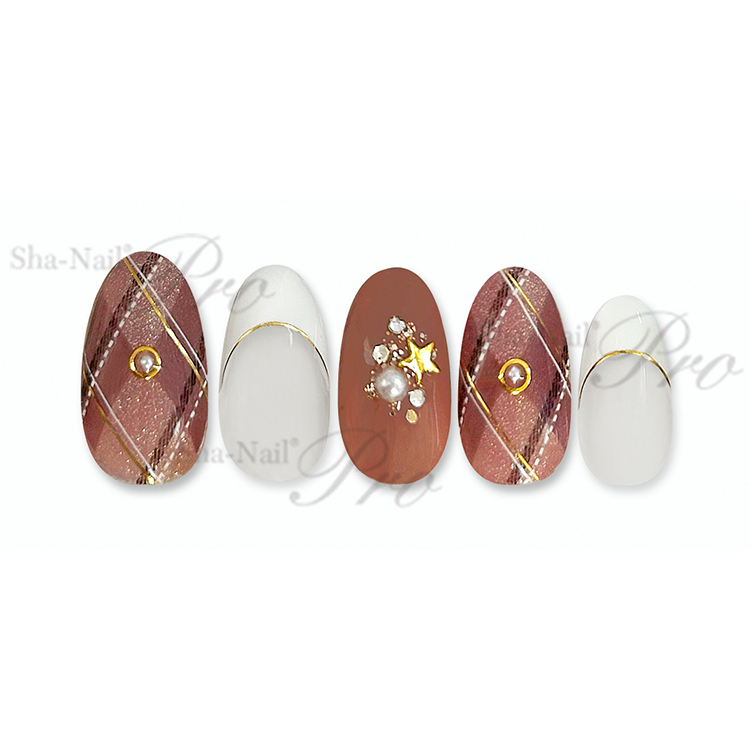 取扱終了 Sha-Nail ProSACHI-002SachikoArgylePattern-DustyBrown-サチコアーガイルパターンダスティブラウン