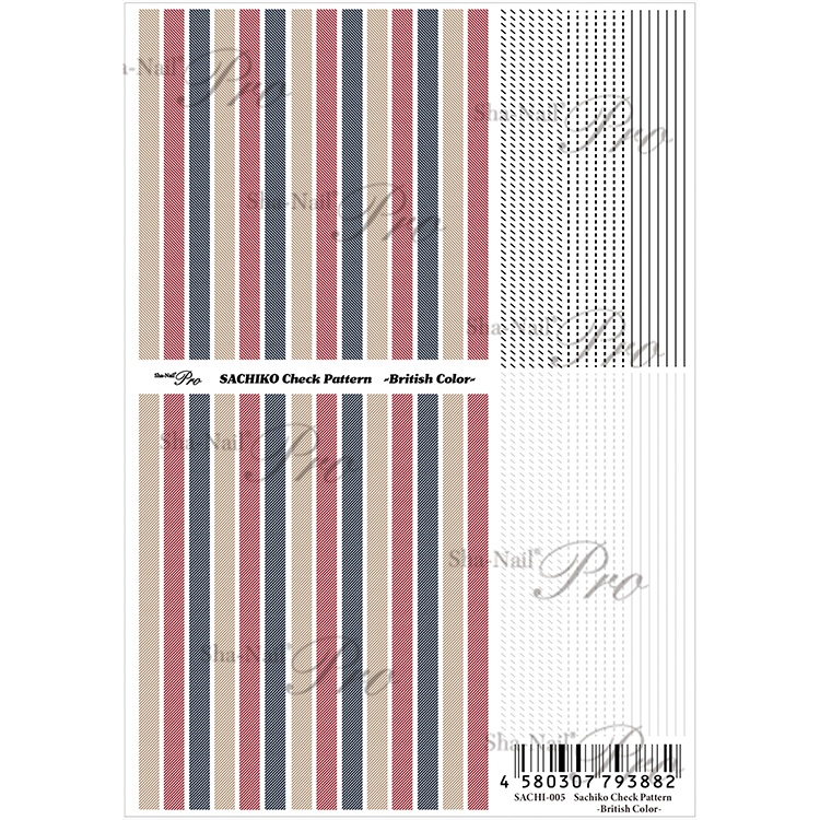取扱終了 Sha-Nail ProSACHI-005SachikoCheckPattern-BritishColor-サチコチェックパターンブリティッシュカラー