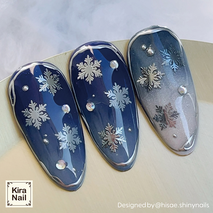 KiraNail 雪の結晶 クリスタルシャワー シルバー 20個入