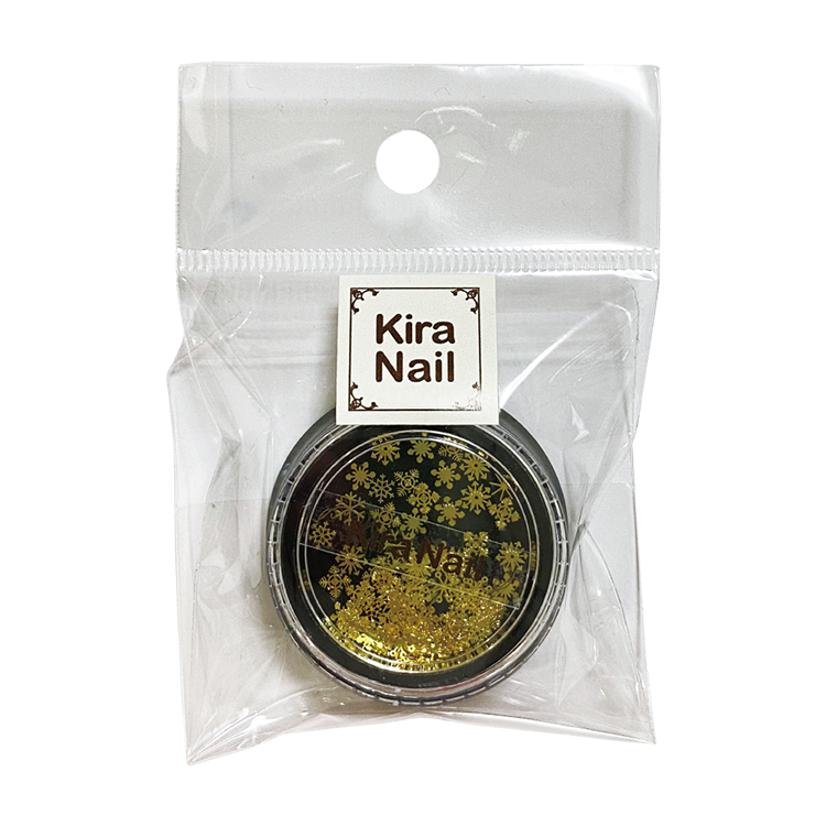 KiraNail 雪の結晶 スノウシャワーアラカルト ゴールド ケース入