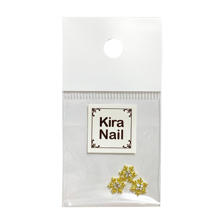取扱終了 KiraNail 雪の結晶 リリア ゴールド 3個入