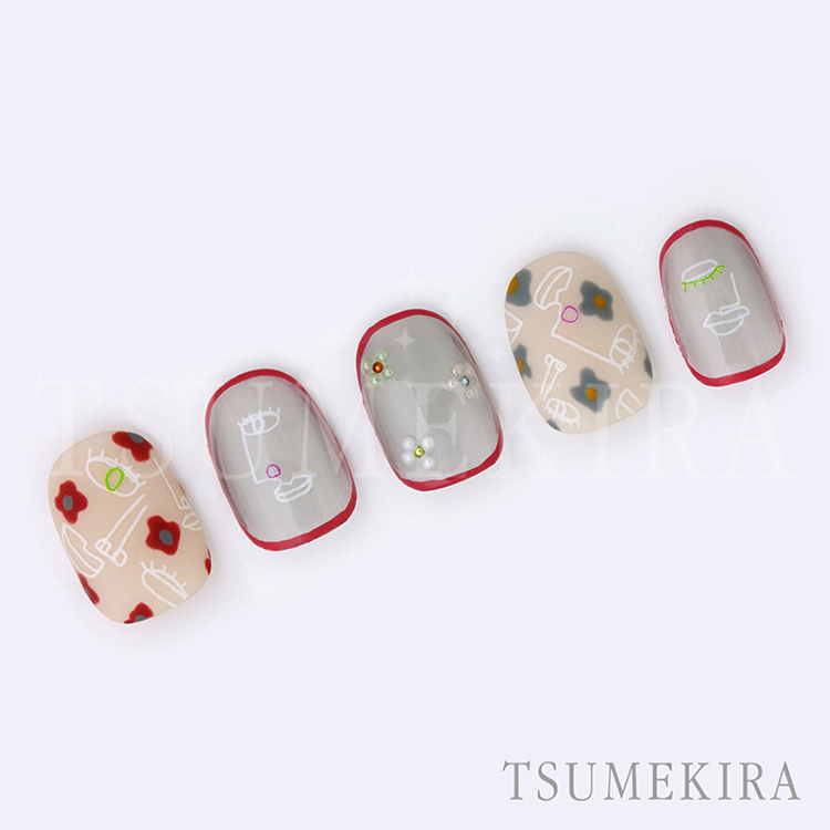取扱終了 TSUMEKIRA NN-SNZ-009 SANZOUプロデュース RAKUGAKI WHITE