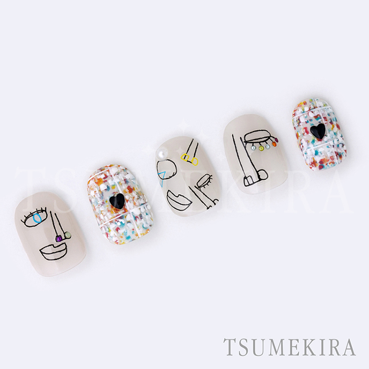 取扱終了 TSUMEKIRA NN-SNZ-010 SANZOUプロデュース RAKUGAKI BLACK