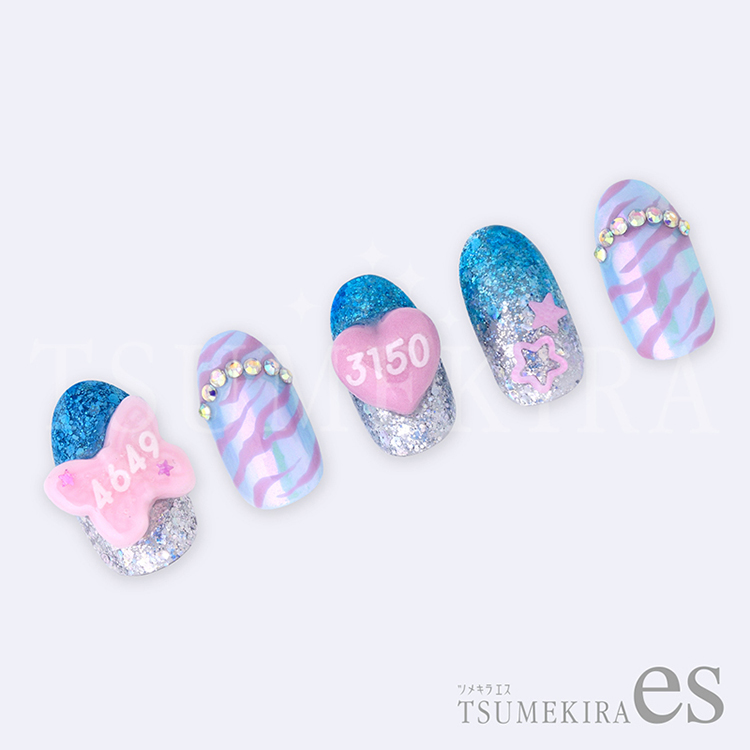 取扱終了 TSUMEKIRA es ES-HNC-003 Honey Chocoプロデュース ハッピーナンバー ホワイト