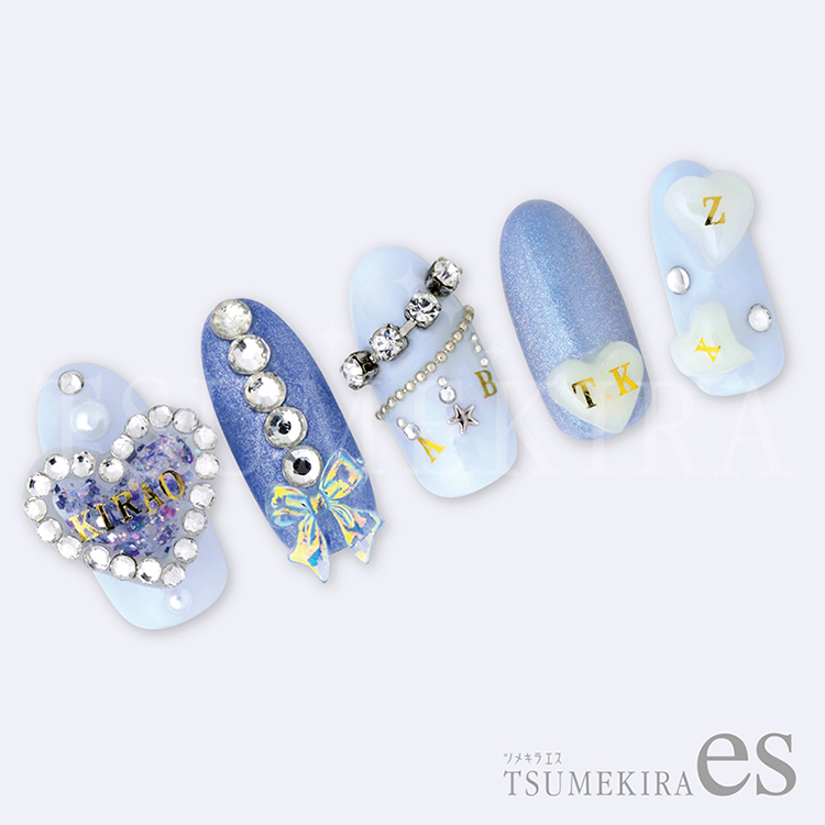 取扱終了 TSUMEKIRA es ES-MNA-104 ミニアルファベット明朝体 ゴールド