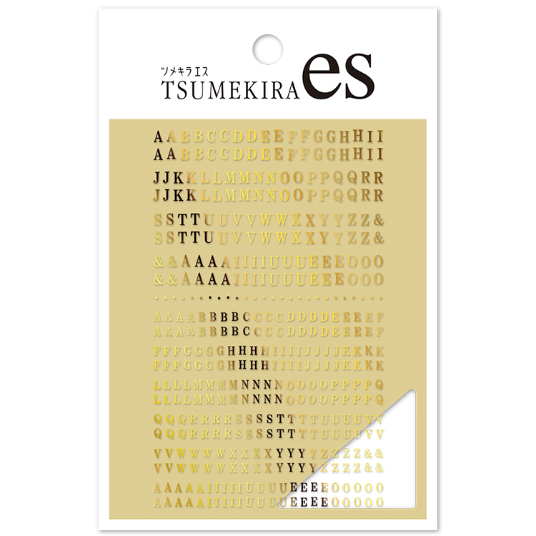 取扱終了 TSUMEKIRA es ES-MNA-104 ミニアルファベット明朝体 ゴールド