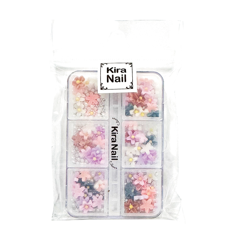 KiraNail フラワーアラカルト&ブリオン ケース入り  和花ニュアンス