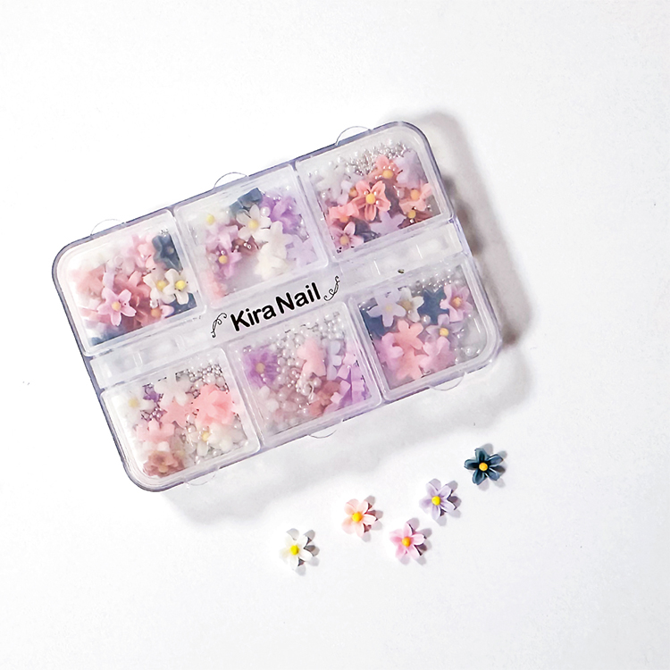 KiraNail フラワーアラカルト&ブリオン ケース入り  和花ニュアンス
