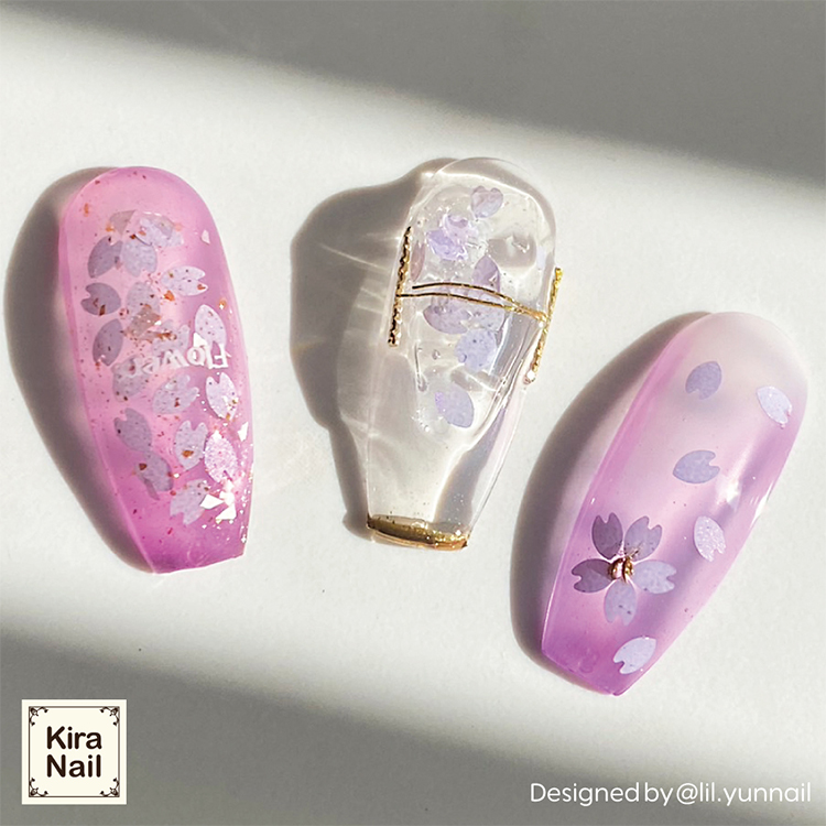 KiraNail HOLOGRAM 花びら ケース入 フジムラサキ
