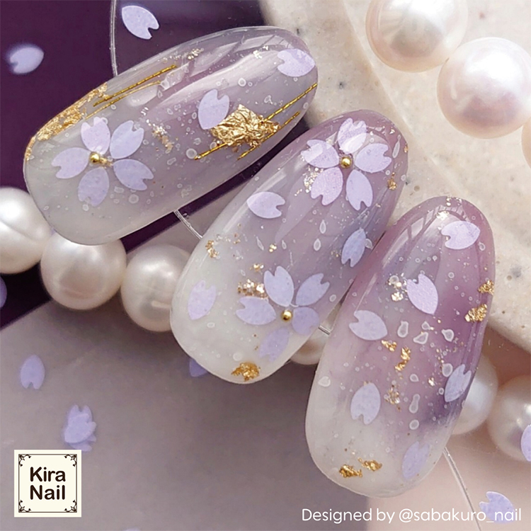 KiraNail HOLOGRAM 花びら ケース入 フジムラサキ