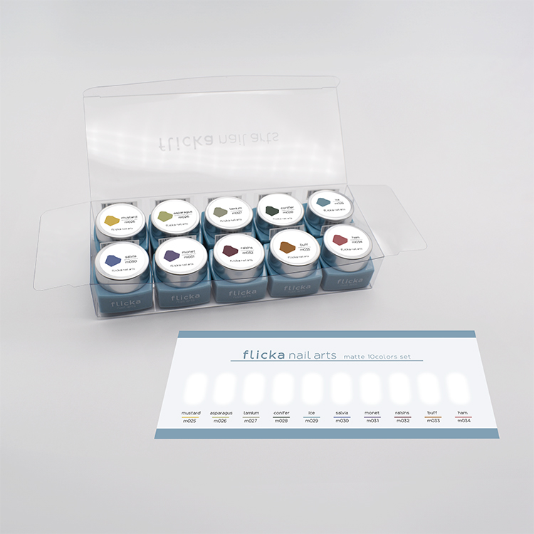 生産終了 flicka nail arts カラージェル マット10色セット 24BWM