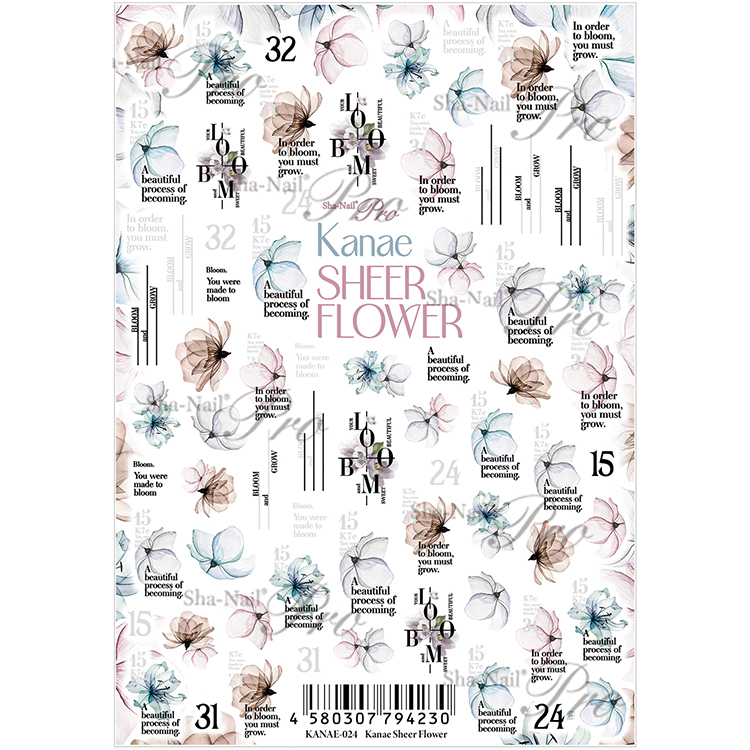 取扱終了 Sha-Nail Pro KANAE-024 Kanae Sheer Flower カナエ シアーフラワー
