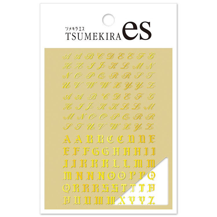 取扱終了 TSUMEKIRA es ES-HNC-006 Honey Chocoプロデュース アルファベット ハートスター ゴールド