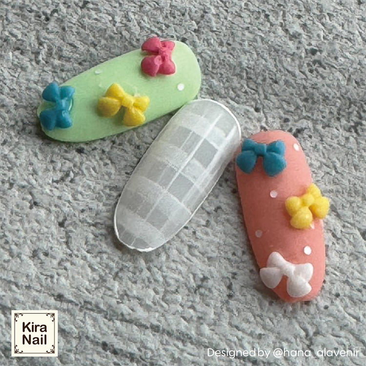 期間限定 KiraNail ミニカラーリボン コルデラ ピンク 10個入