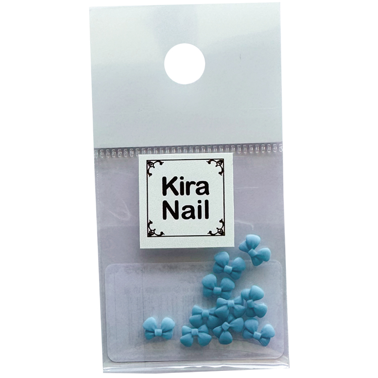 期間限定 KiraNail ミニカラーリボン コルデラ ブルー 10個入