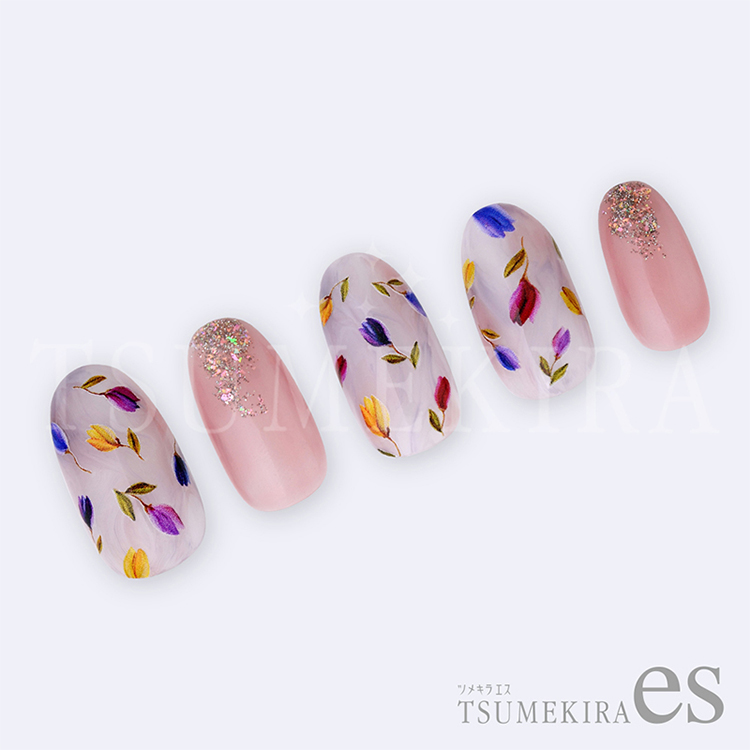 取扱終了 TSUMEKIRA es ES-MOM-008 MOMOプロデュース Flower bouquet fresh mini