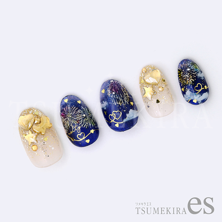 取扱終了 TSUMEKIRA es ES-FIW-002 花火 ホワイト