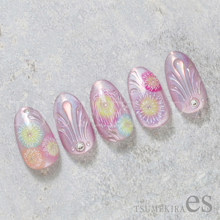 取扱終了 TSUMEKIRA es ES-FIW-002 花火 ホワイト