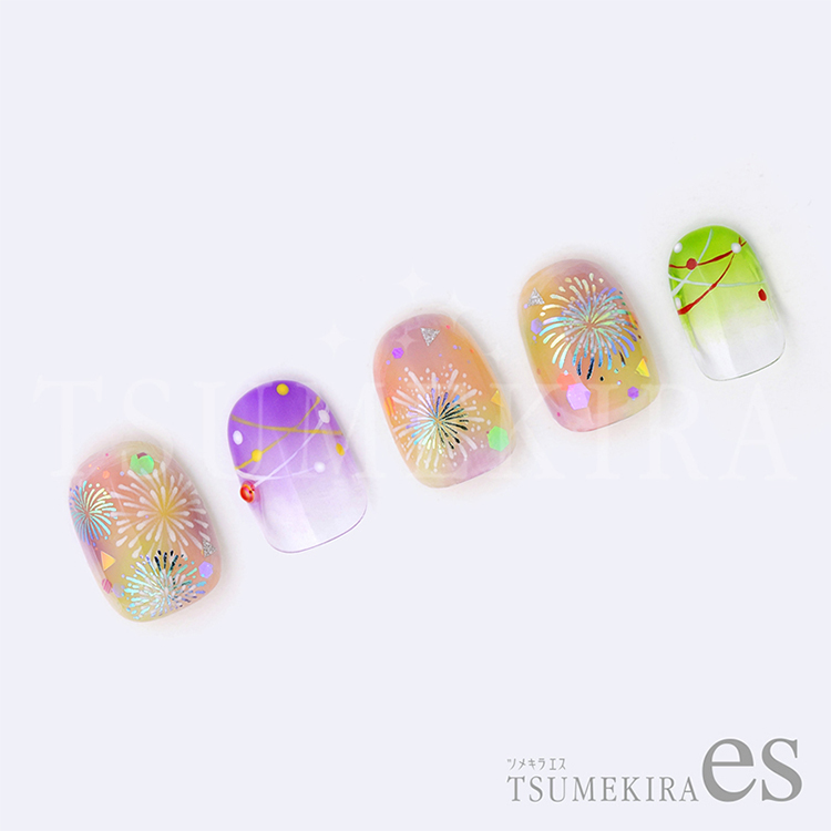 取扱終了 TSUMEKIRA es ES-FIW-003 花火 レインボー