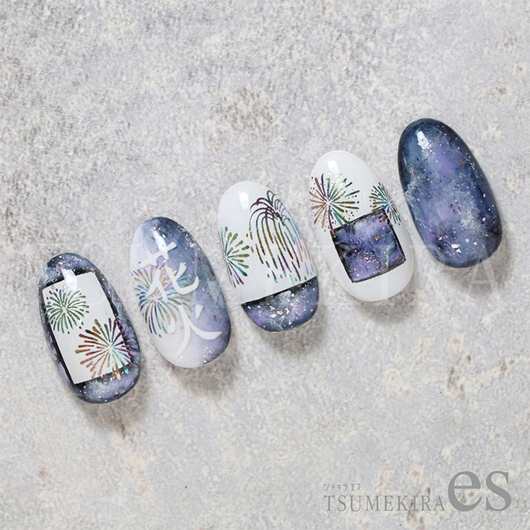 取扱終了 TSUMEKIRA es ES-FIW-003 花火 レインボー