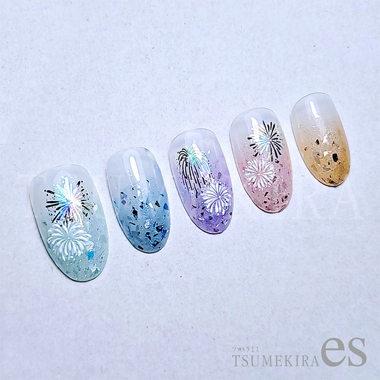 取扱終了 TSUMEKIRA es ES-FIW-003 花火 レインボー