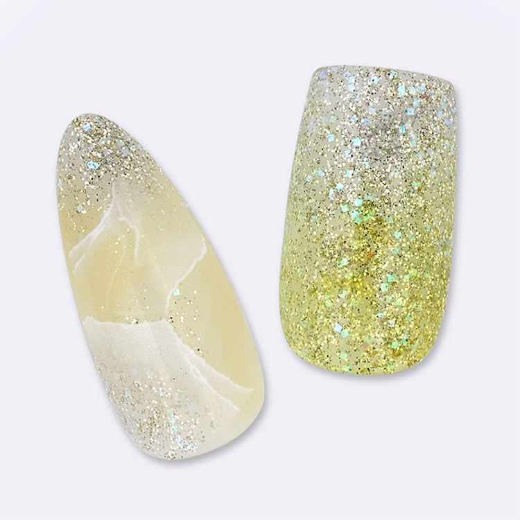 取扱終了 TSUMEKIRA MAK-GLI-002 TSUMEKIRA×maki SELECT FLASH GLITTER yellow