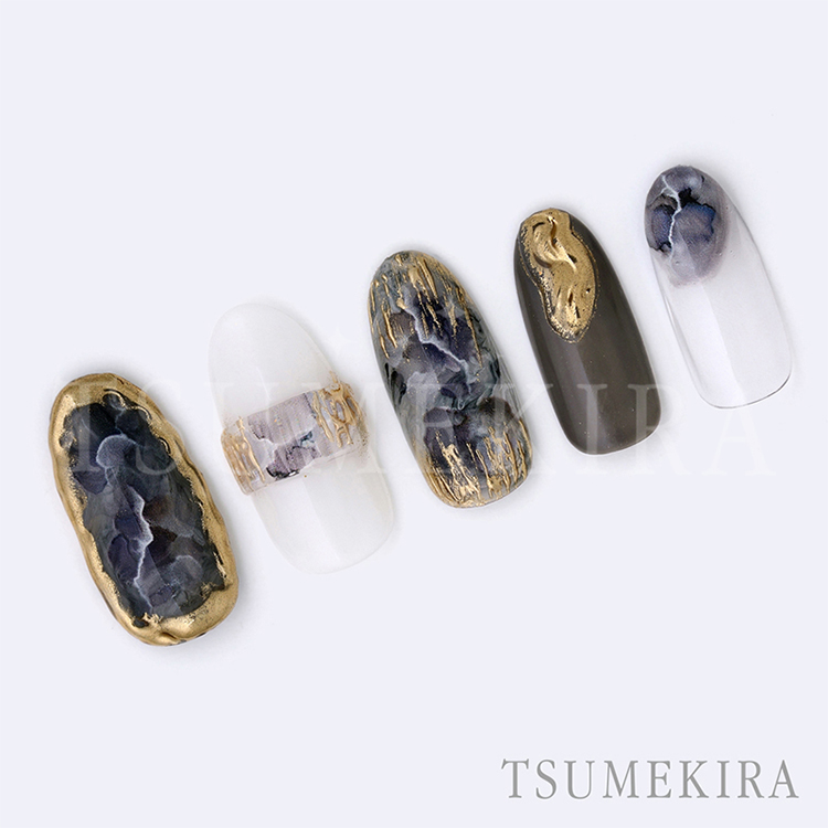 取扱終了 TSUMEKIRA NN-INK-005 インクアートホワイトグレー