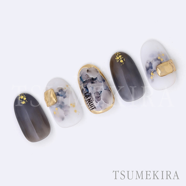取扱終了 TSUMEKIRA NN-INK-005 インクアートホワイトグレー