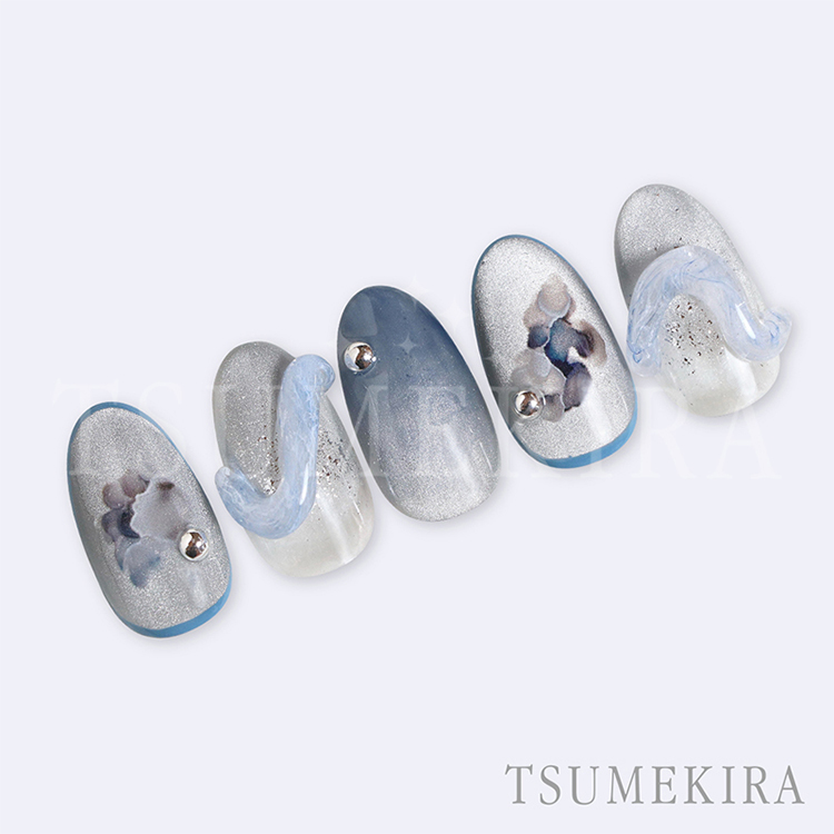 取扱終了 TSUMEKIRA NN-INK-005 インクアートホワイトグレー