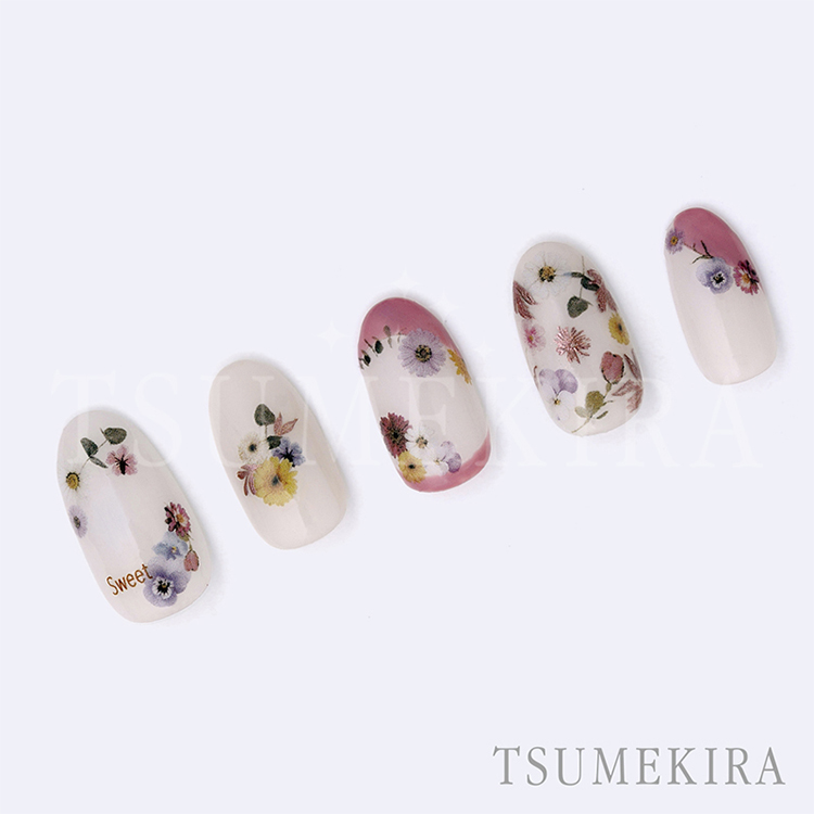 取扱終了 TSUMEKIRA NN-FDE-002 flower decoration dark