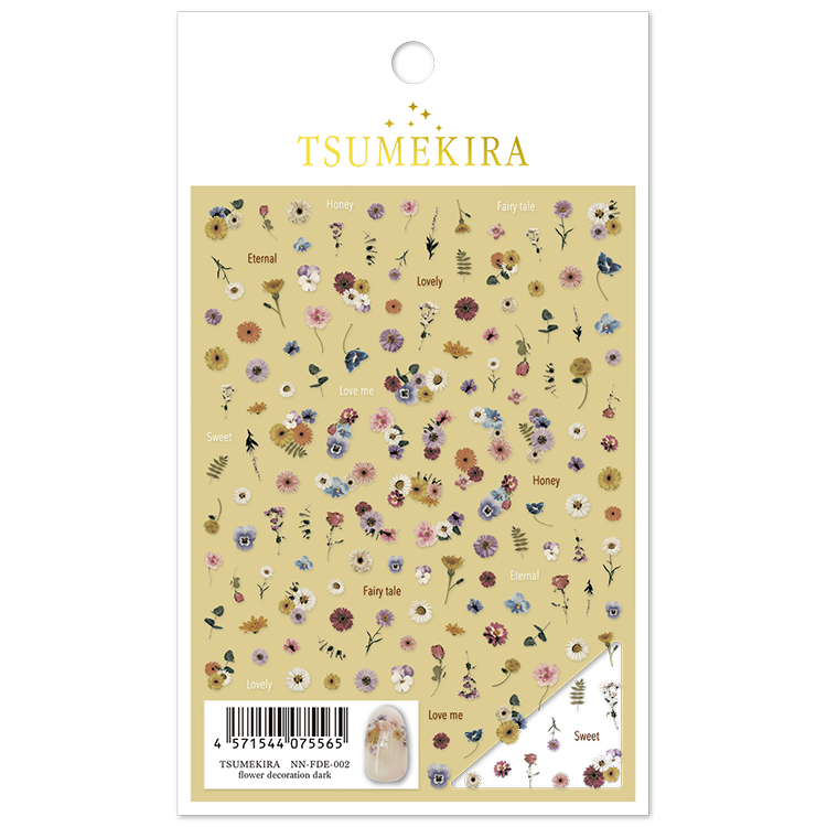 取扱終了 TSUMEKIRA NN-FDE-002 flower decoration dark